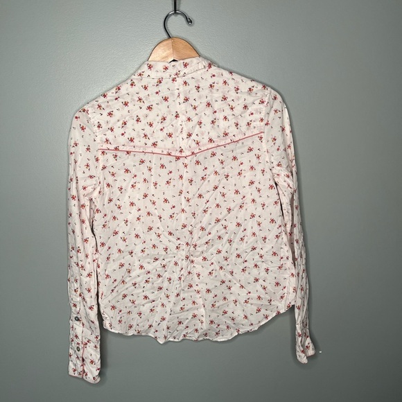 Free People x Vintage Ditsy Floral Western Button Down Shirt - Picture 3 of 11